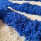 Traditional blue Beni Ourain artisan rug 140 x 260 cm