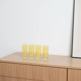 Set of highball glasses, Italian design, 1970s, manufactured in Italy