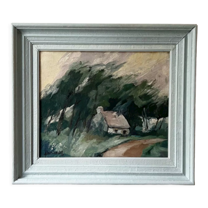 Huile sur toile, La maison en pleine