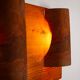 Rectangular pinewood wall lamp with bur wood veneer shades