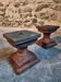 Pair of antique cast iron architectural bases (late 19th - early 20th century)