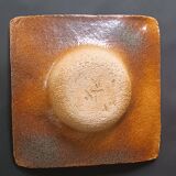 Vide poche en grès vernissé et sculpté signé vintage