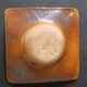 Glazed and sculpted stoneware catchall, signed vintage.