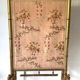Fire screen, 19th century bamboo-style fireplace screen