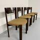 Lot de 4 chaises chaise style scandinave Girsberger années 80 vintage bois