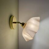 Vintage pink opaline lampshade wall lamp
