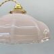Pair of pale pink opaline pendant lights
