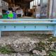 Antique wooden wall shelf