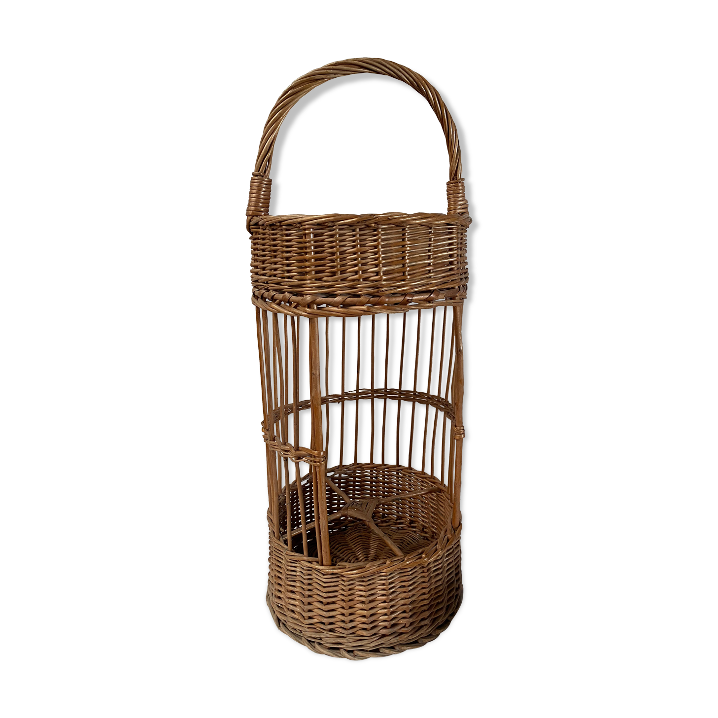 Vintage rattan bar basket