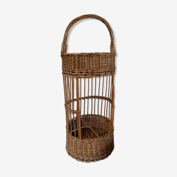Vintage rattan bar basket