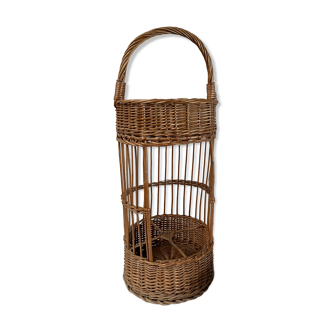 Vintage rattan bar basket