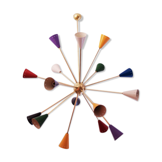 Lustre sputnik 16 bras multicolore