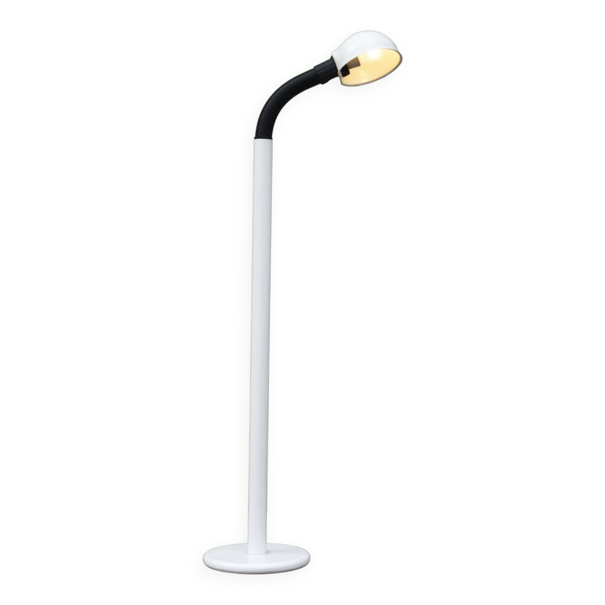 Vintage flexible reading floor lamp, Italy 1980s