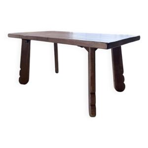 table brutaliste en chêne - belgique