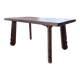 Brutalist oak table by De Puydt, Belgium 1970