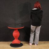 1970s Italian red painted coffee table
