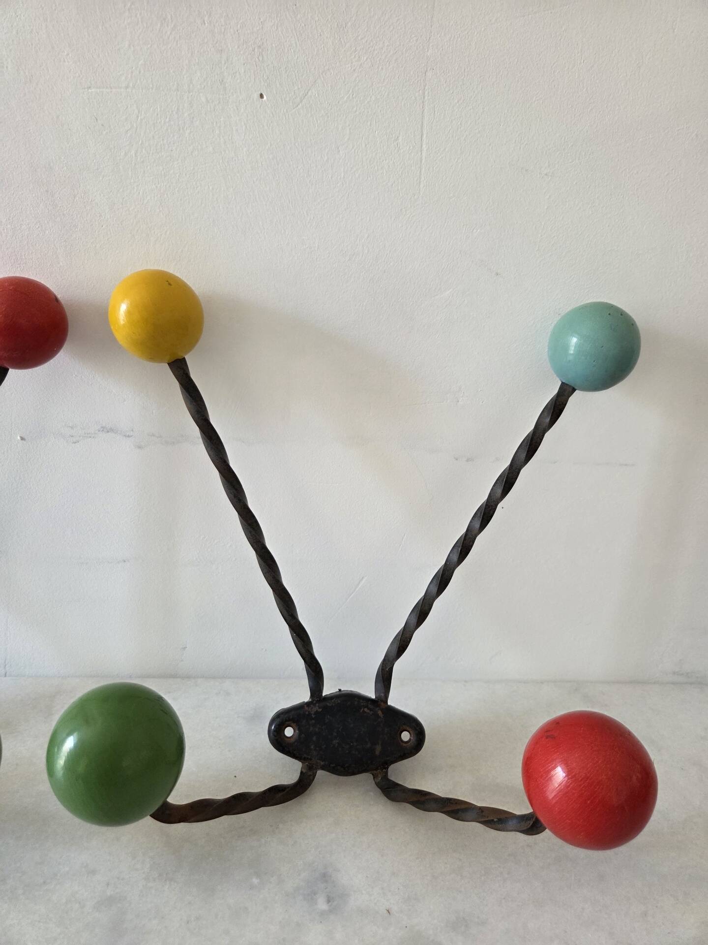 Paire de patères vintage années 50-60