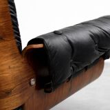 Vintage Mid-Century Modern Swiss Leather Lounge Chair from Giroflex