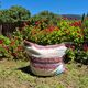 Housse de pouf artisanal - tissé main coton recyclé - 120 x 120