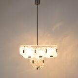 Mid-century glass pendant by Jaroslav Bejvl for Kamenicky Senov années 1960