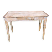 Ancienne table de ferme en bois avec tiroir
