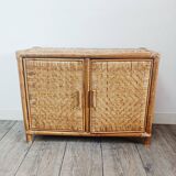 Low rattan buffet