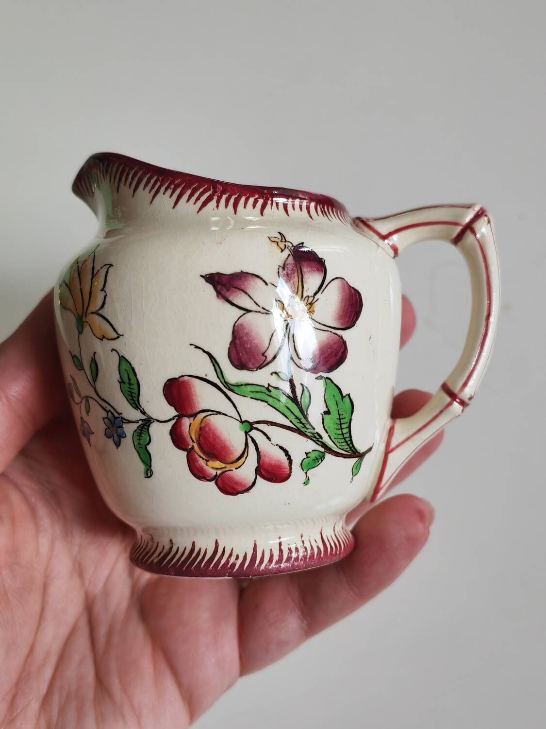 Sarreguemines milk jug