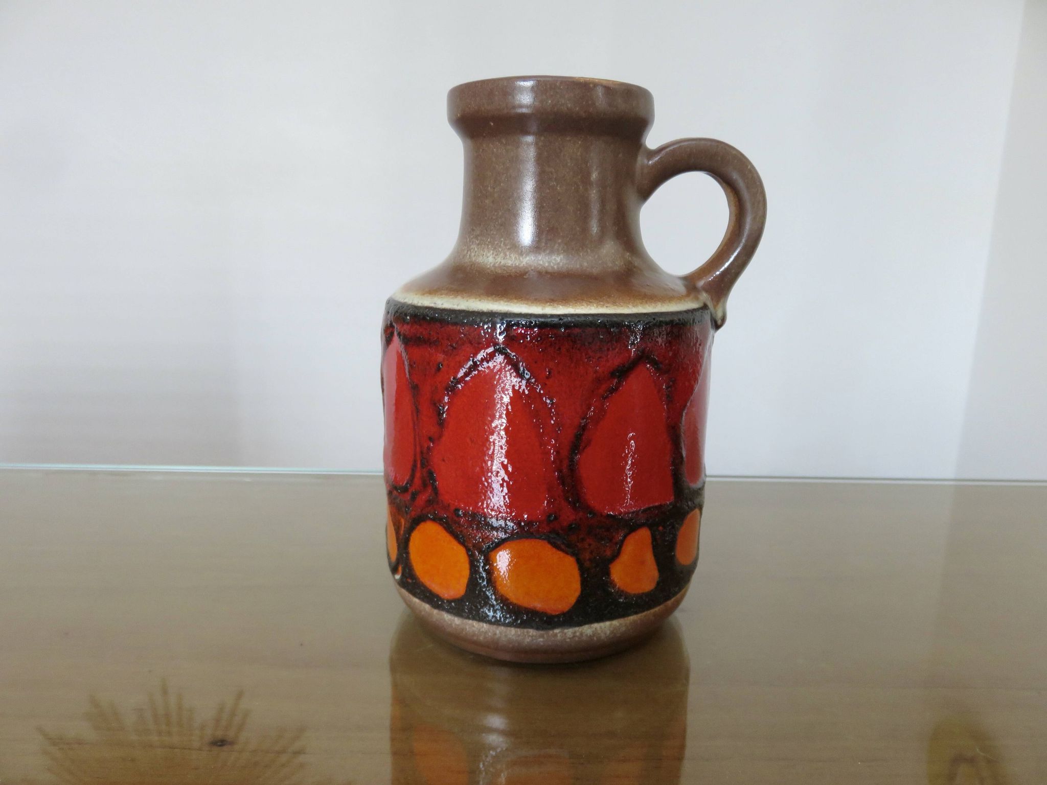 Vase en céramique, avec anse, West Germany, 1970