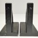 Pair of bookends in black lacquered steel design 60s