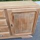 Enfilade Art Deco buffet by Charles Dudouyt, stripped in solid oak, 1930.