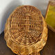 Wicker basket with wooden handles
