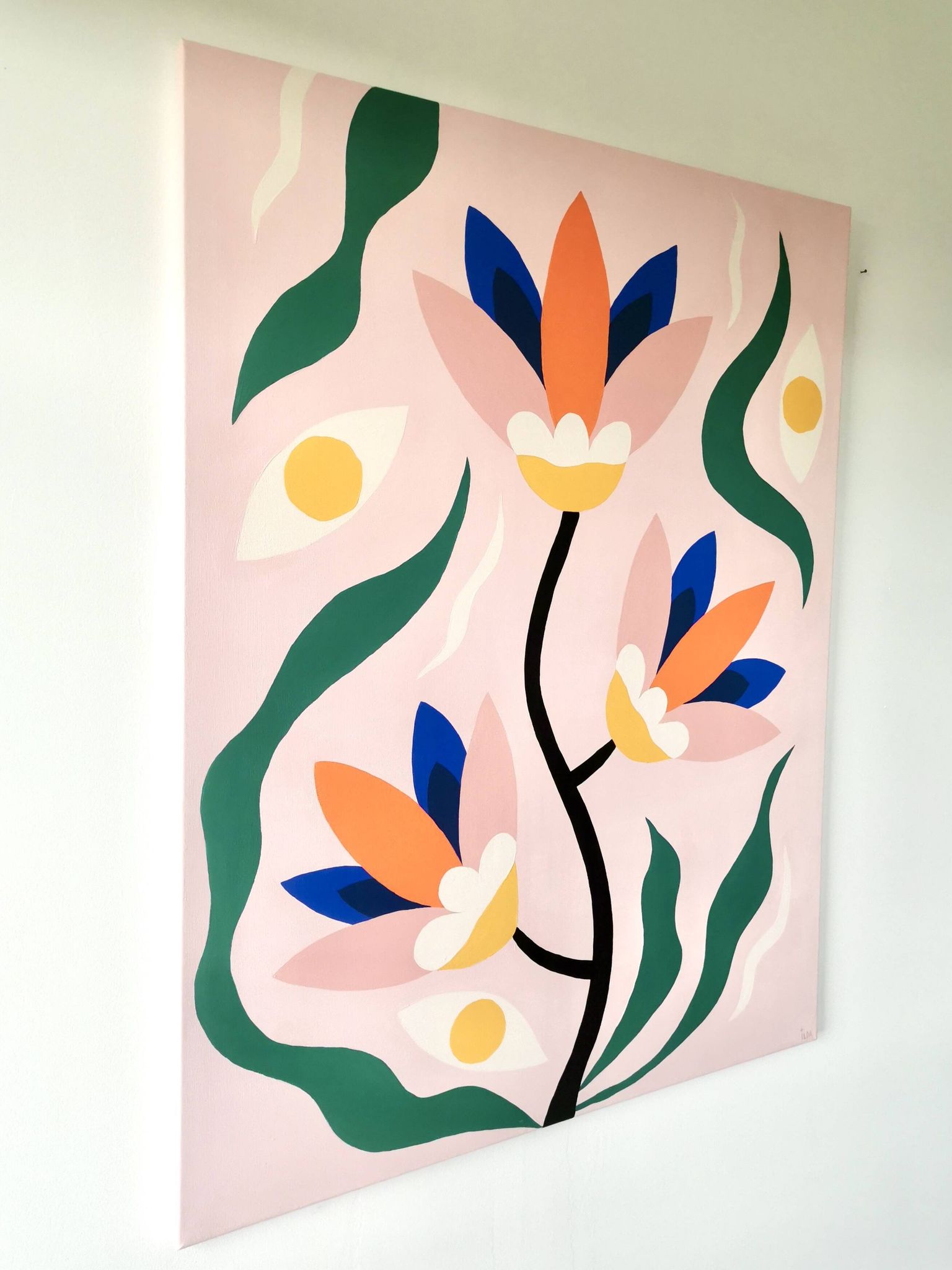 Peinture acrylique sur toile - « ça pousse ! »