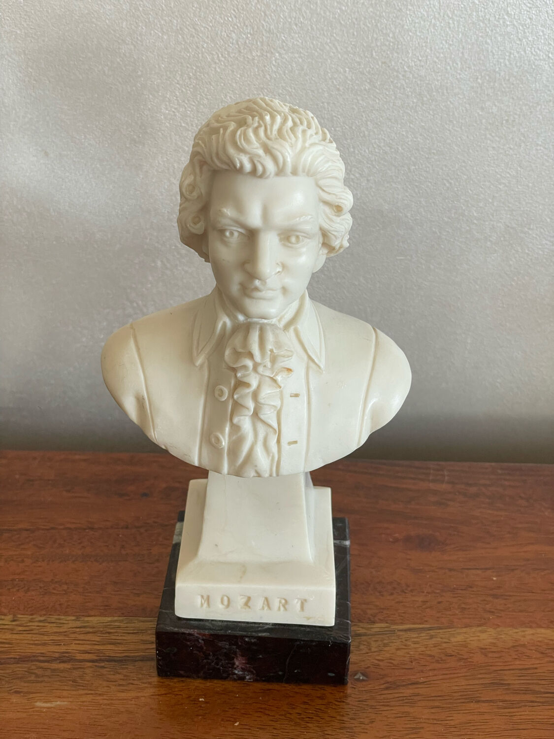 Mozart bust in alabaster Italy