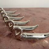 Set of 6 silver-plated swan knife rests