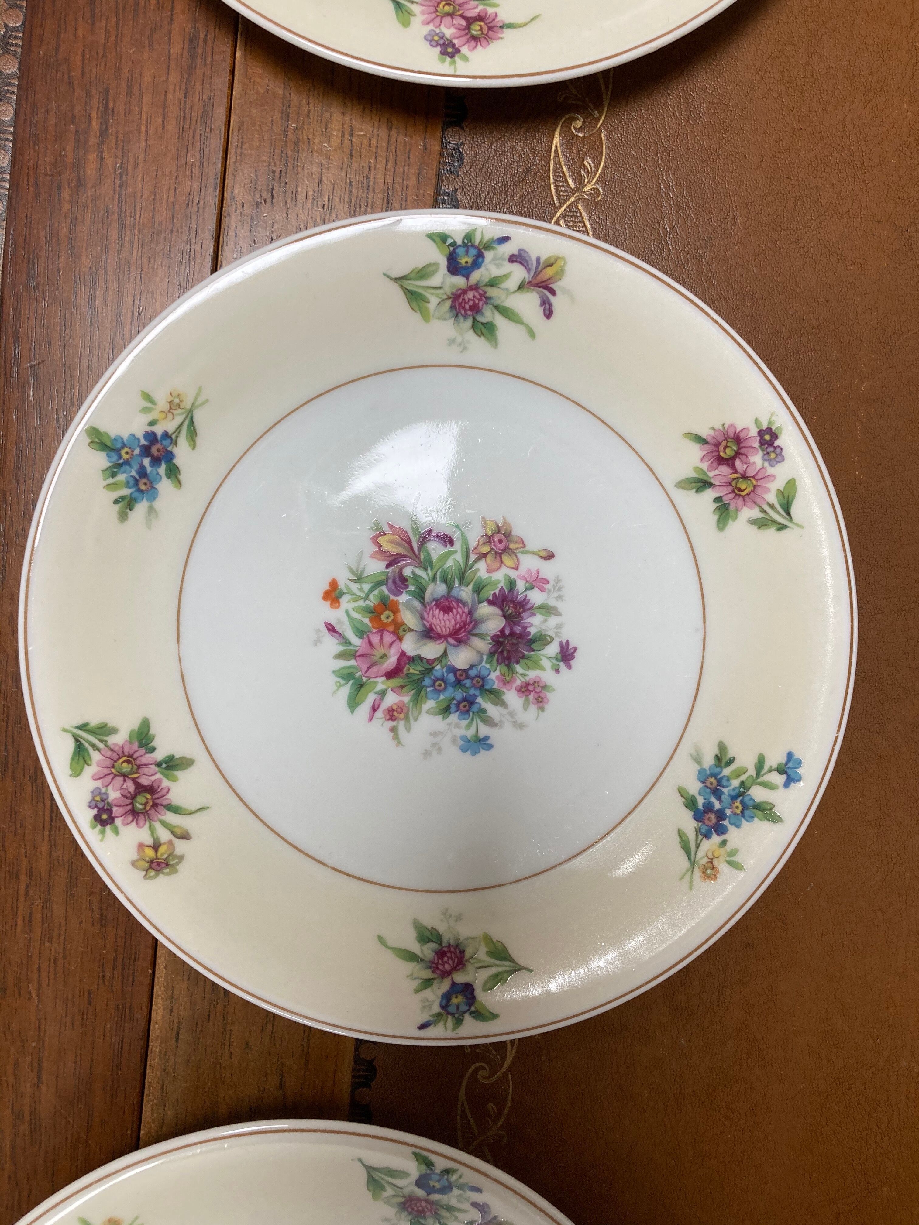 Dessert service 12 plates and a platter of Limoges