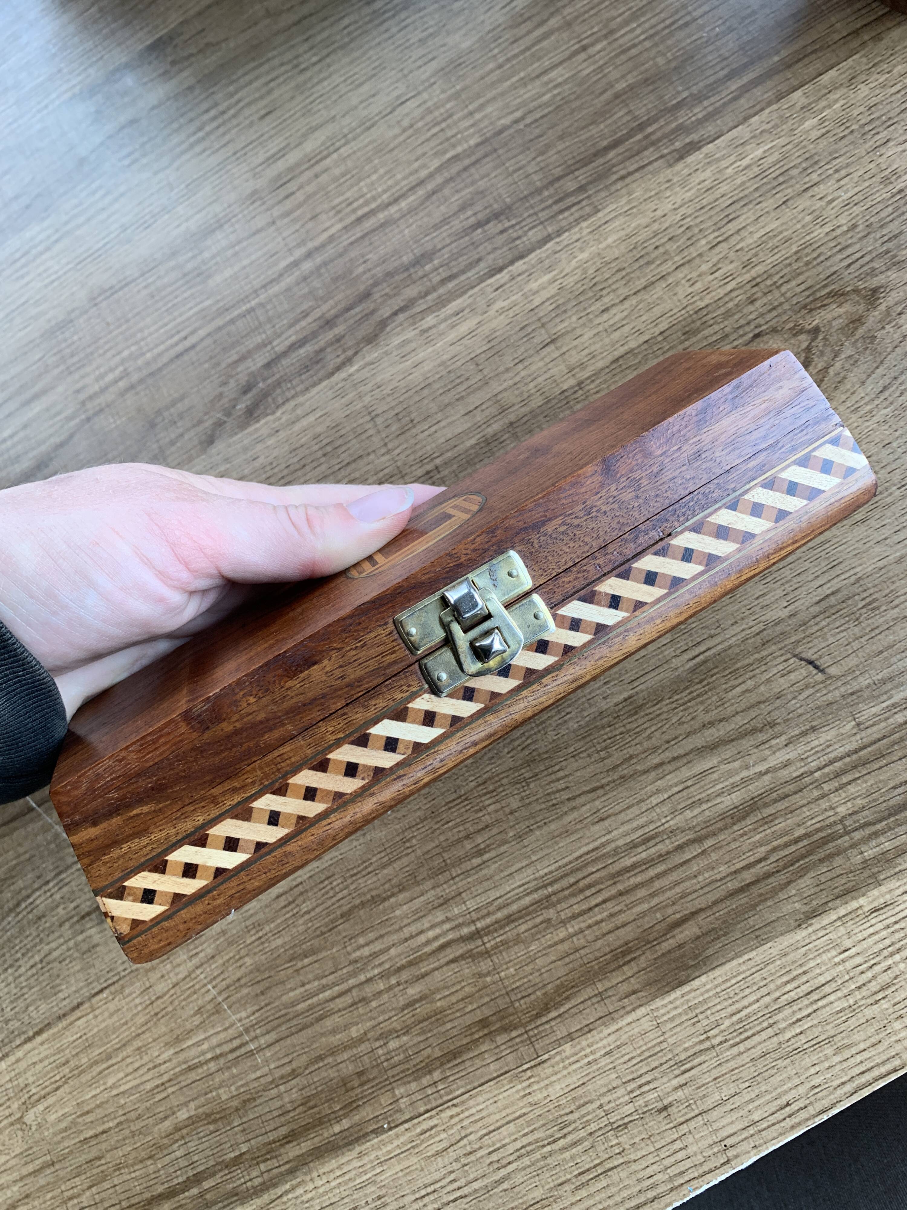 Rectangular marquetry box