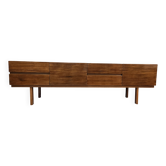 Vintage Scandinavian lowboard in teak – Minimalist sideboard from the 60s/70s.