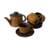 Ceramano tea service "Epsilon" from the 1960s with a raised geometric pattern.
