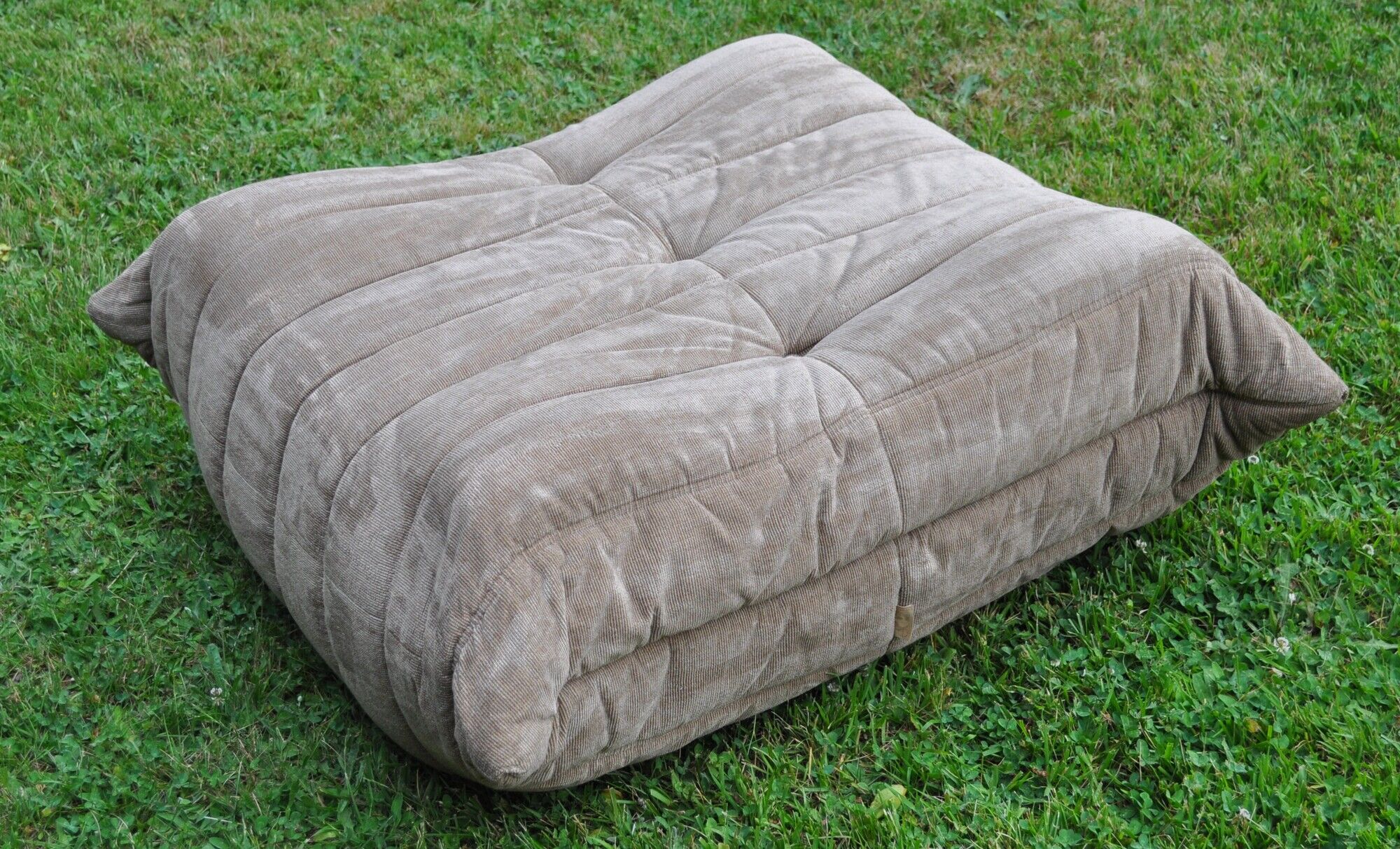 Pouf Togo by Michel Ducaroy for Ligne Roset velvet taupe