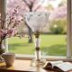 Vintage Holophane glass tulip crystal table lamp