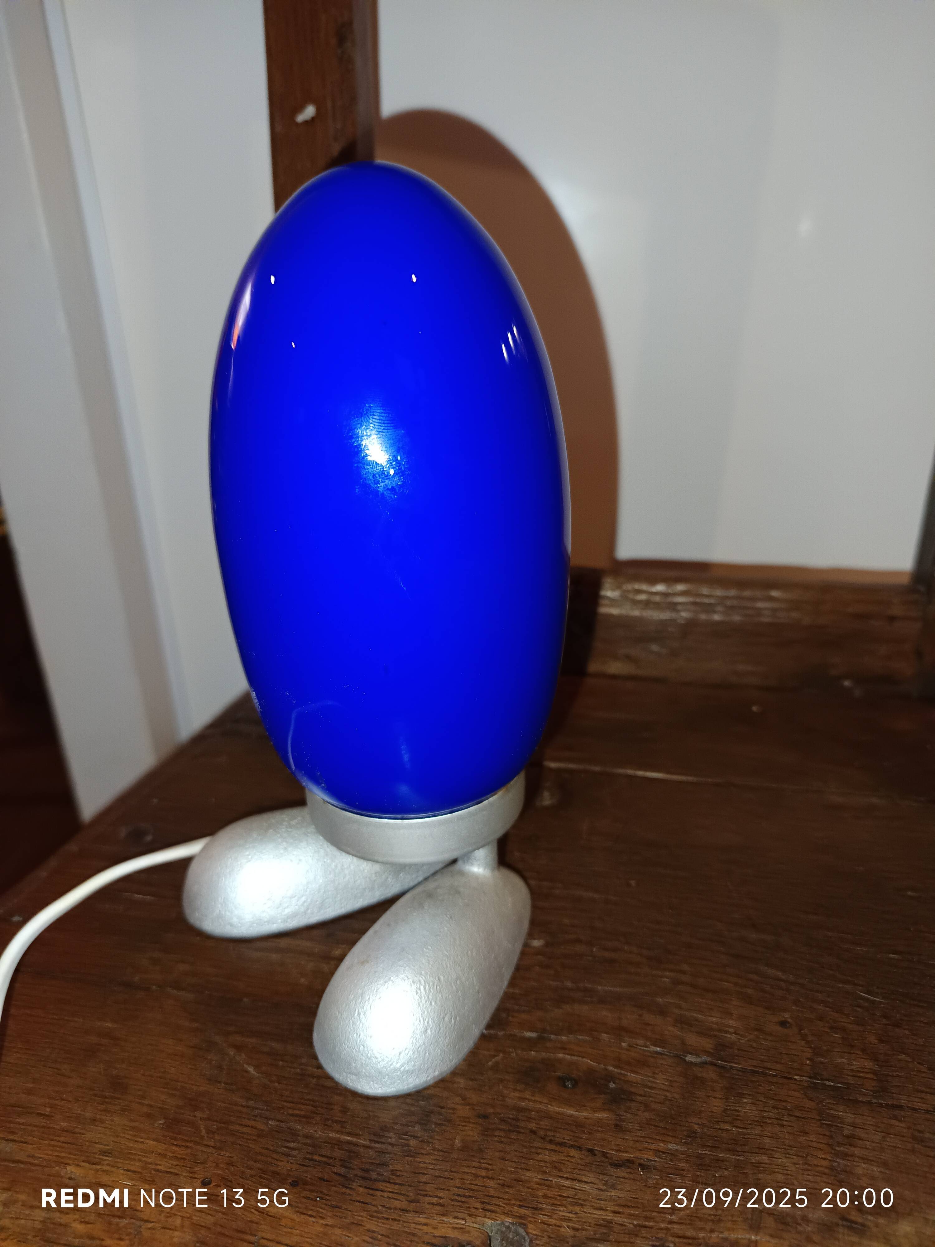 Ikea 1190 Dino Egg bedside lamp blue Tsasuo Konno