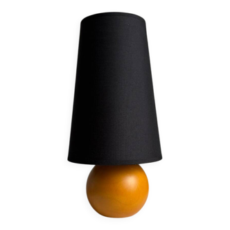 Lampe de table en teck vintage de style mid-century modern