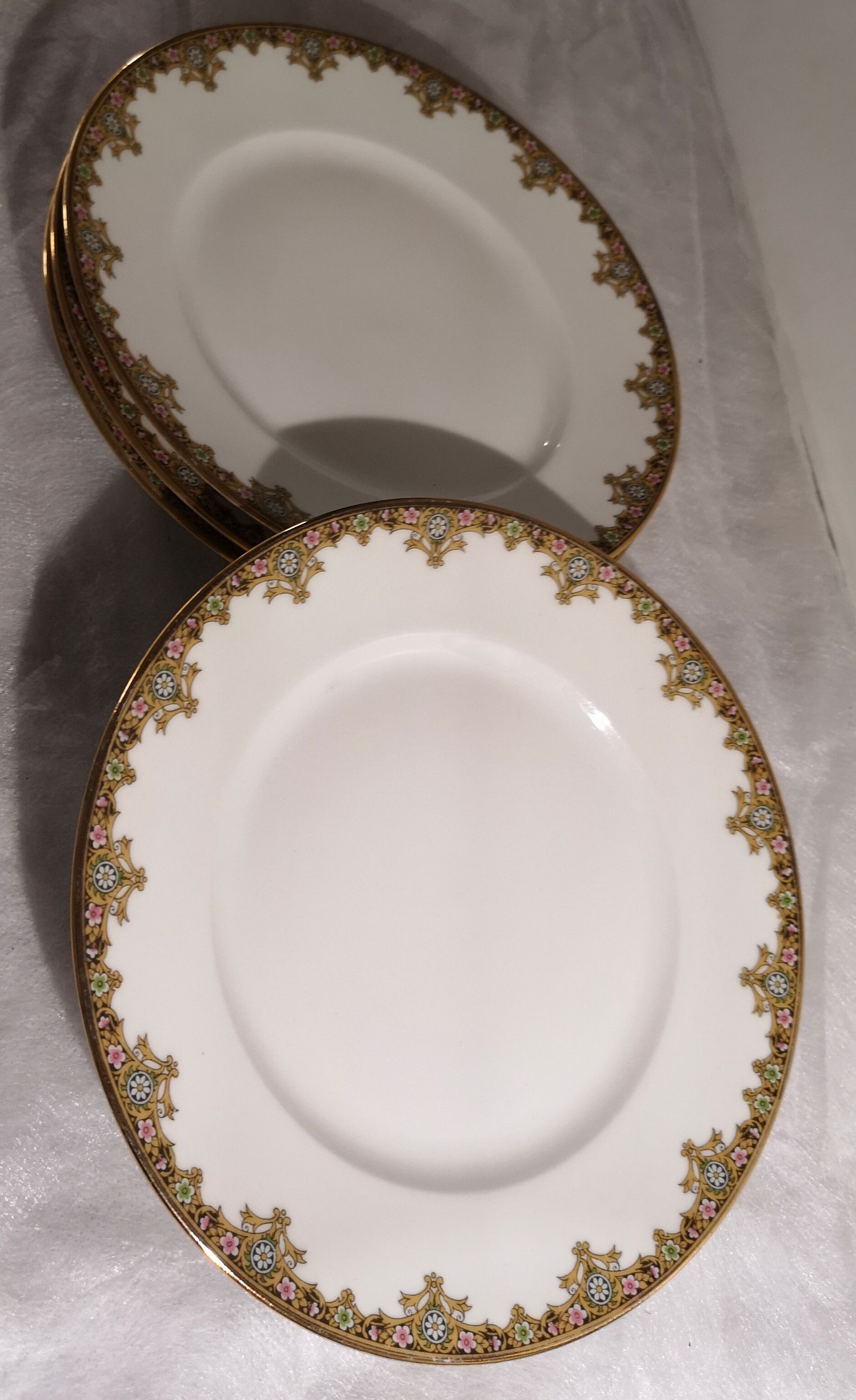 4 dessert plates vignaud limoges