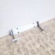 50s aluminum coat rack with 2 hooks