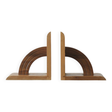 Mid-Century Modern Wooden Bookends, 1960s, Set of 2