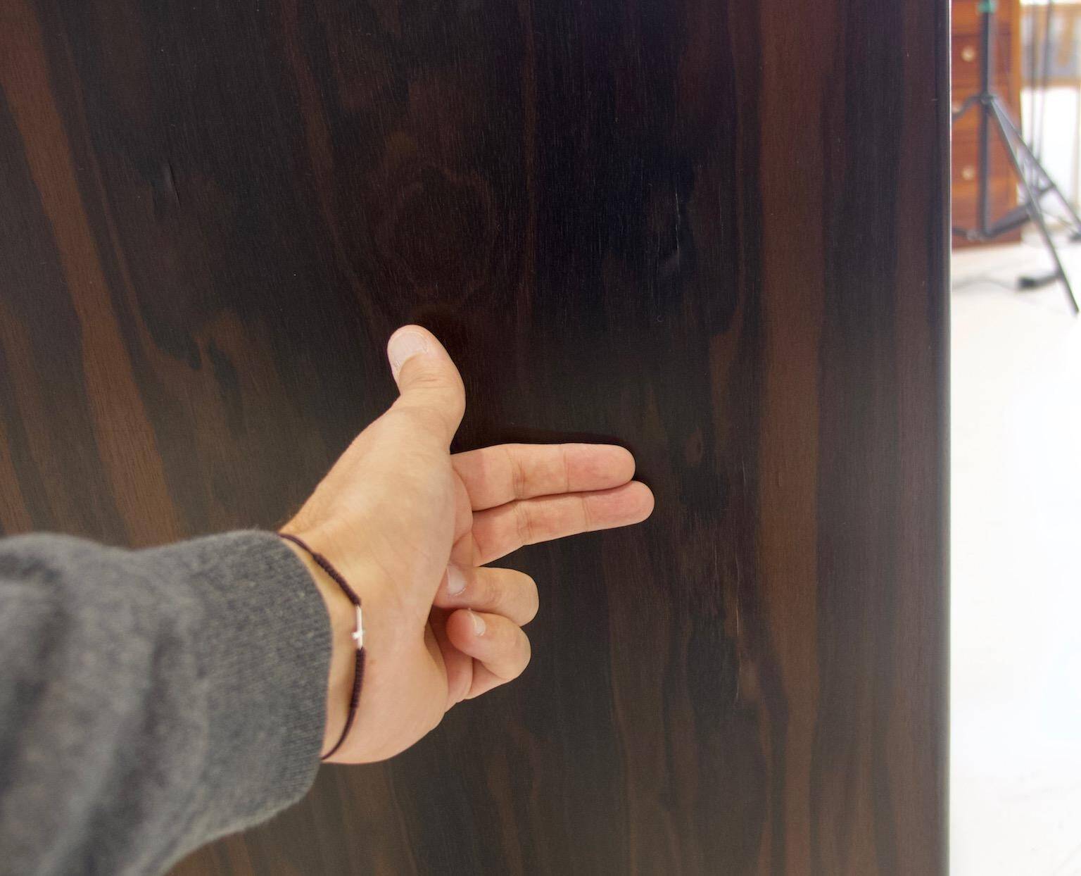 Commode en bois et acier, Fabio Lenci pour Bernini