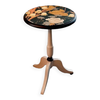 Vintage pedestal table restyled