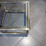 Vintage coffee table 1960s/1970s chrome and gold - Lancel house