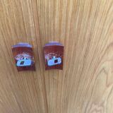 Scandinavian wardrobe with 2 sections in oak from the 1970s.