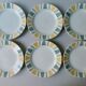 6 plates in Earthenware Digoin Sarreguemines, model Brigitte